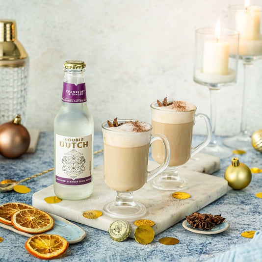 Cranberry & Ginger Eggnog Fizz
